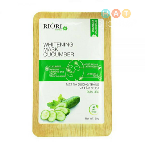 Mặt nạ dưỡng ẩm trắng da dưa leo Riori Mask Cucumber